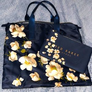 Ted Baker zipper tote with matching pouch